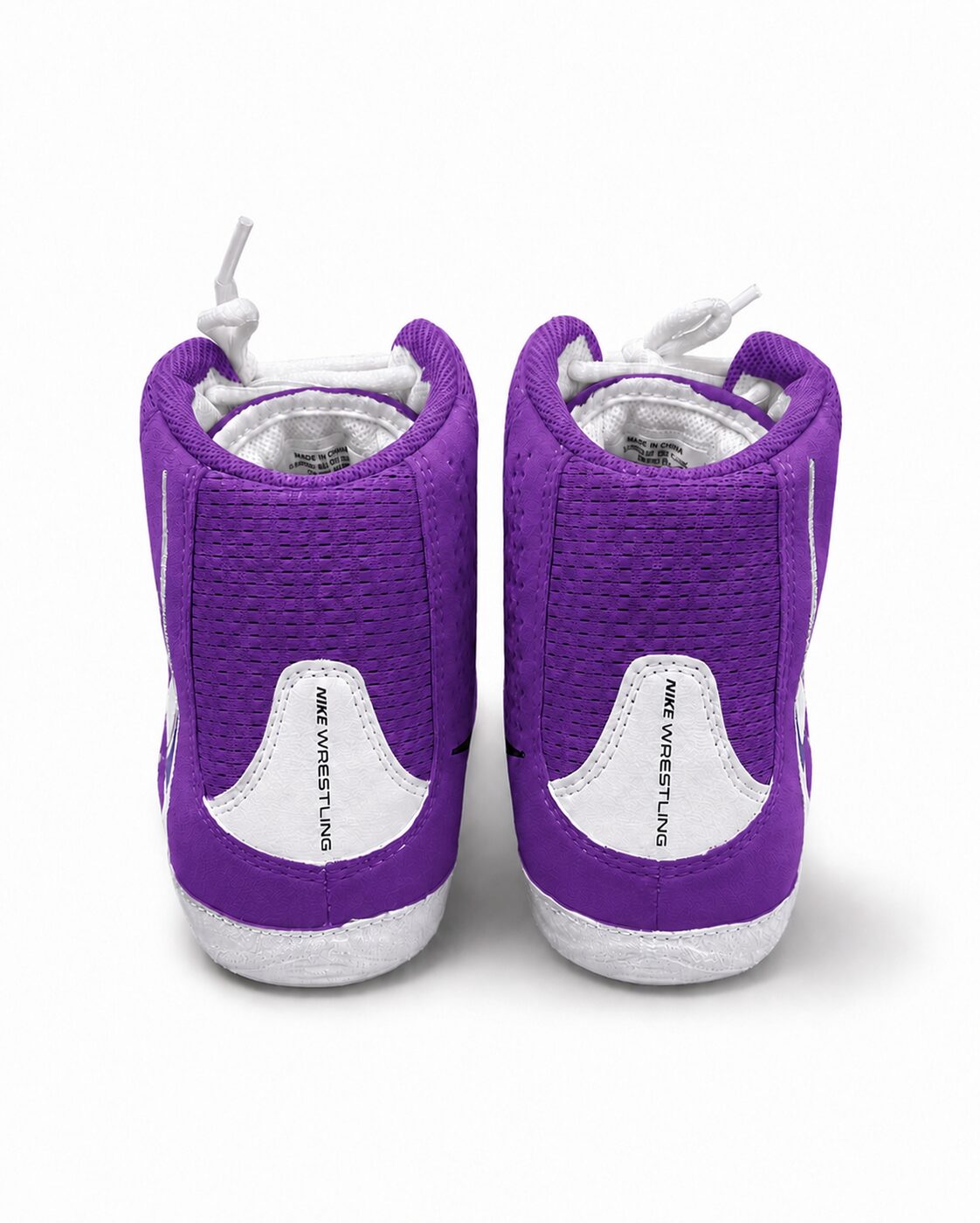 Fully Custom Painted Nike Inflict 4 Wrestling Shoes in Purple, view 4