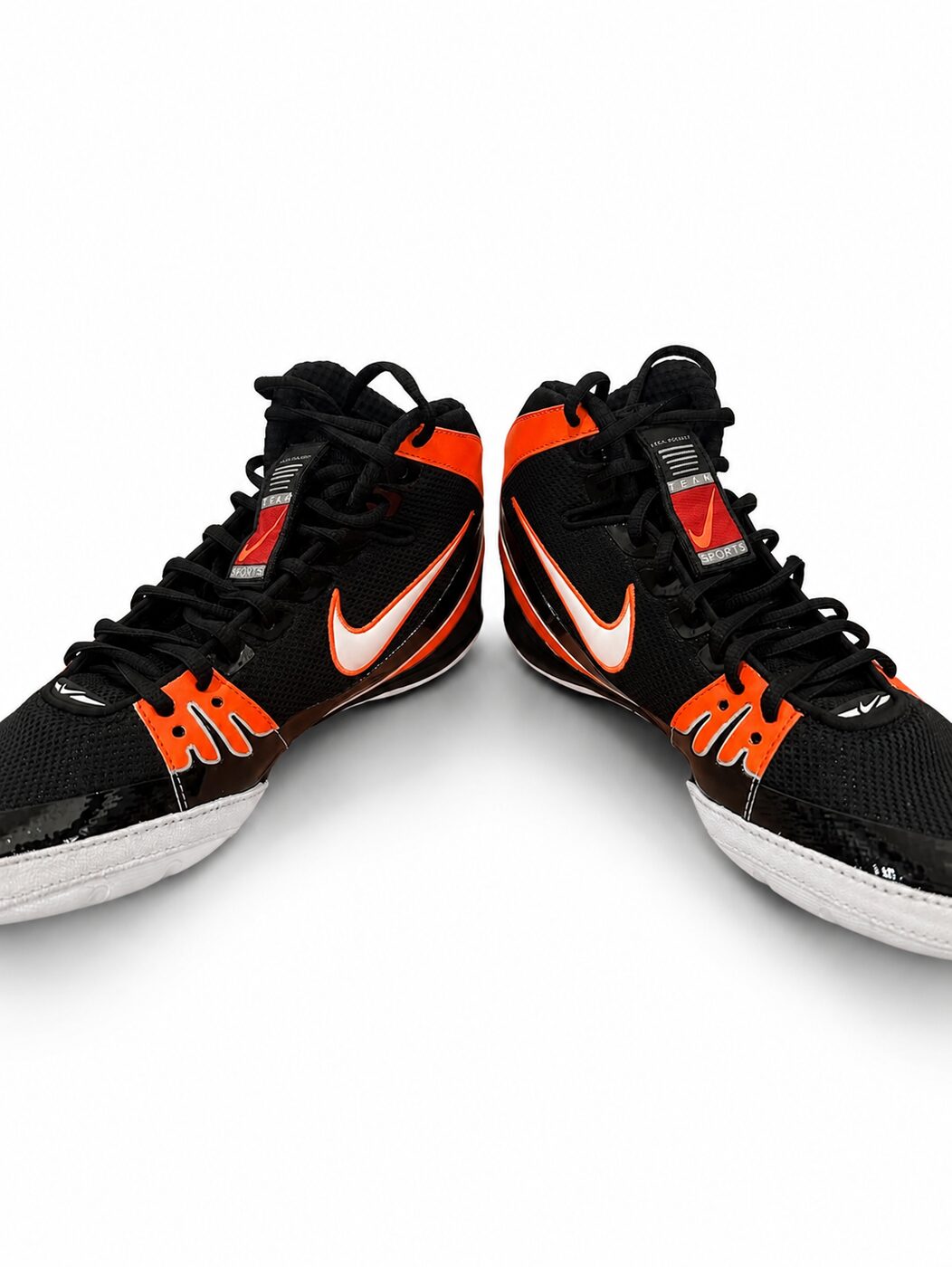 Custom Nike Freek Wrestling Shoes in Orange, view 2