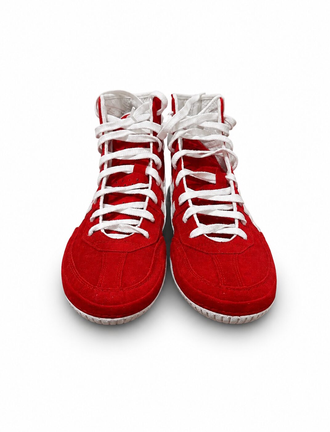 Custom ASICS EX-EO New Gen Wrestling Shoes in Red, view 3