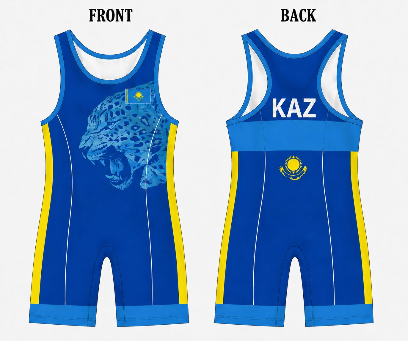 Kazakhstan Snow Leopard Wrestling Singlet