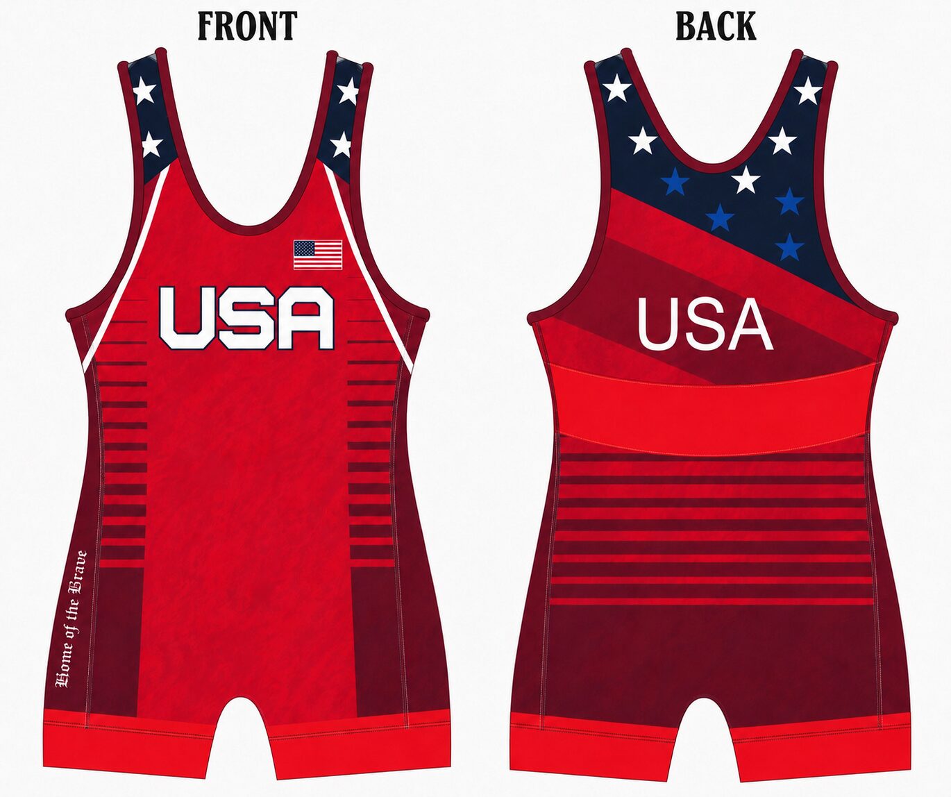 USA Liberty Wrestling Singlet