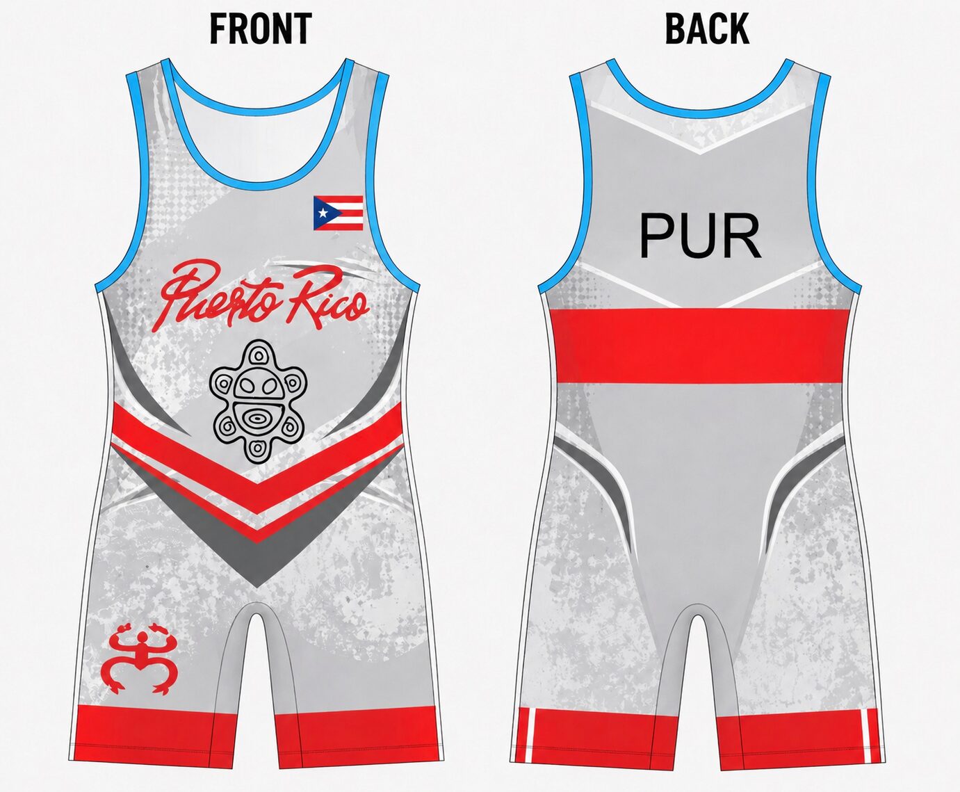 Puerto Rico Borinqueña Wrestling Singlet