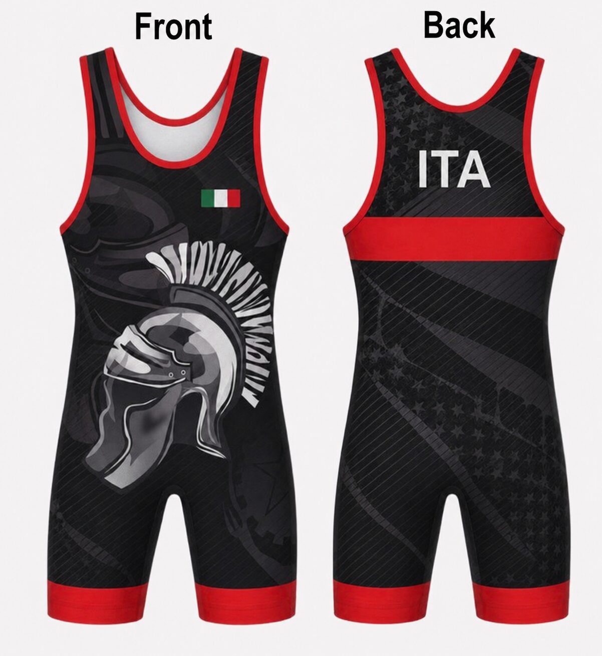 Italy Red Gladiator Wrestling Singlet