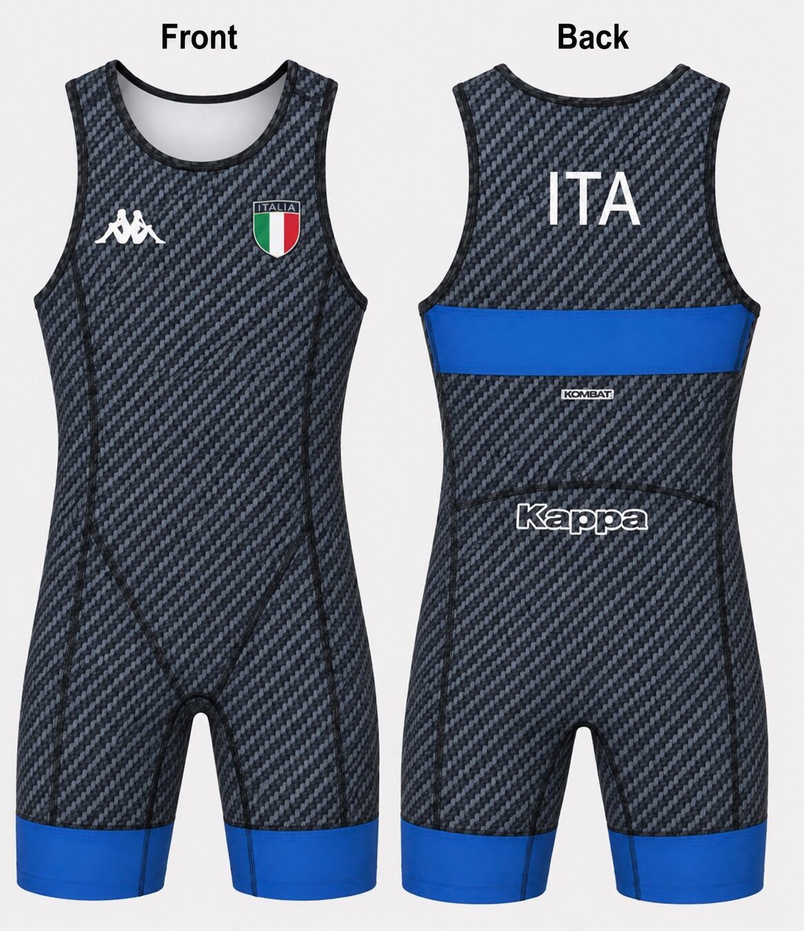 Italy Carbon Wrestling Singlet