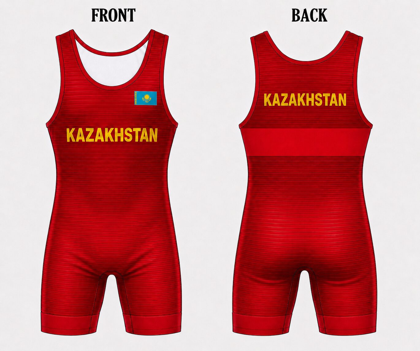 Kazakhstan Crimson Elite Wrestling Singlet