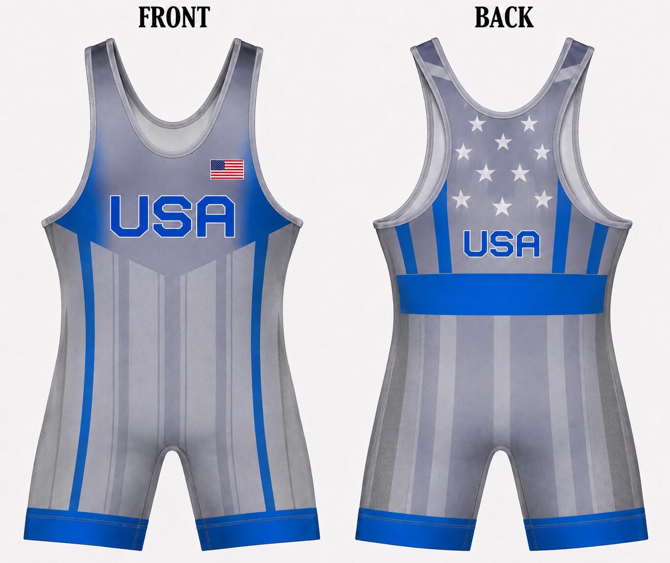 USA Platinum Wrestling Singlet