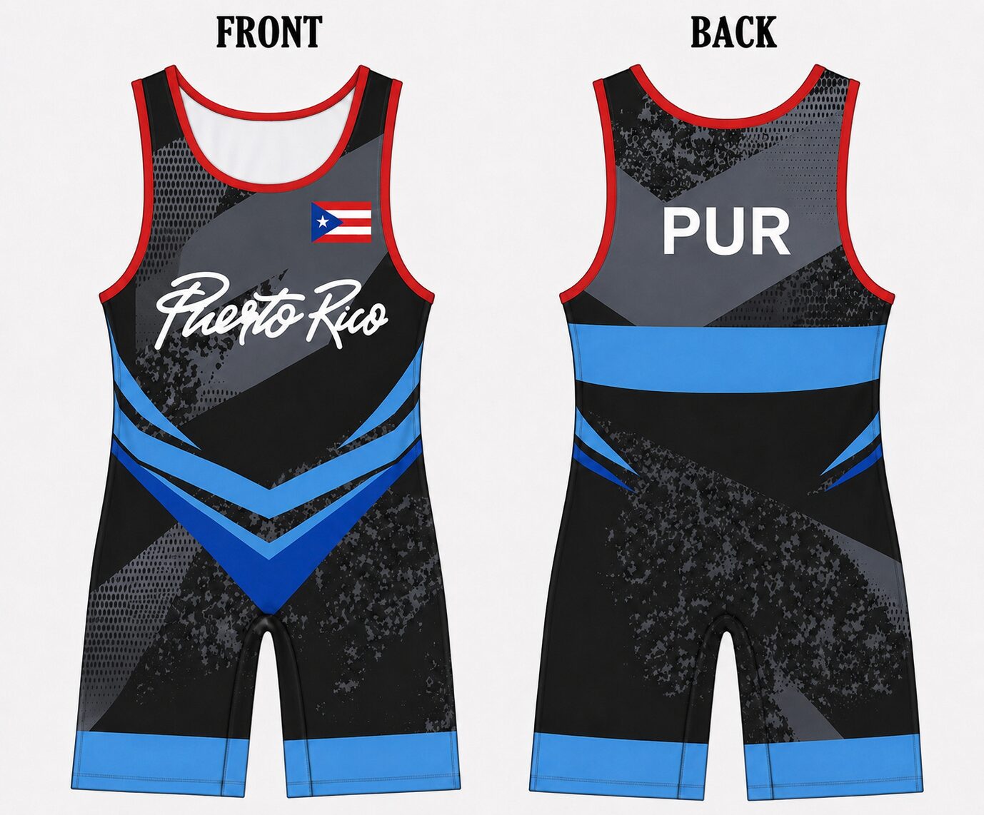 Puerto Rico Isla Wrestling Singlet