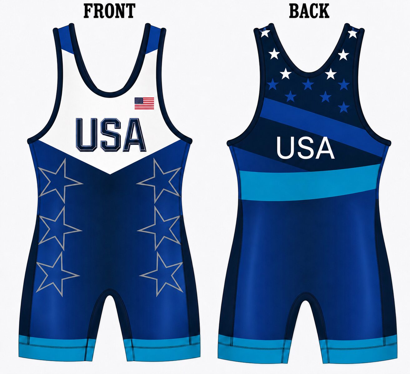 USA Freedom Wrestling Singlet