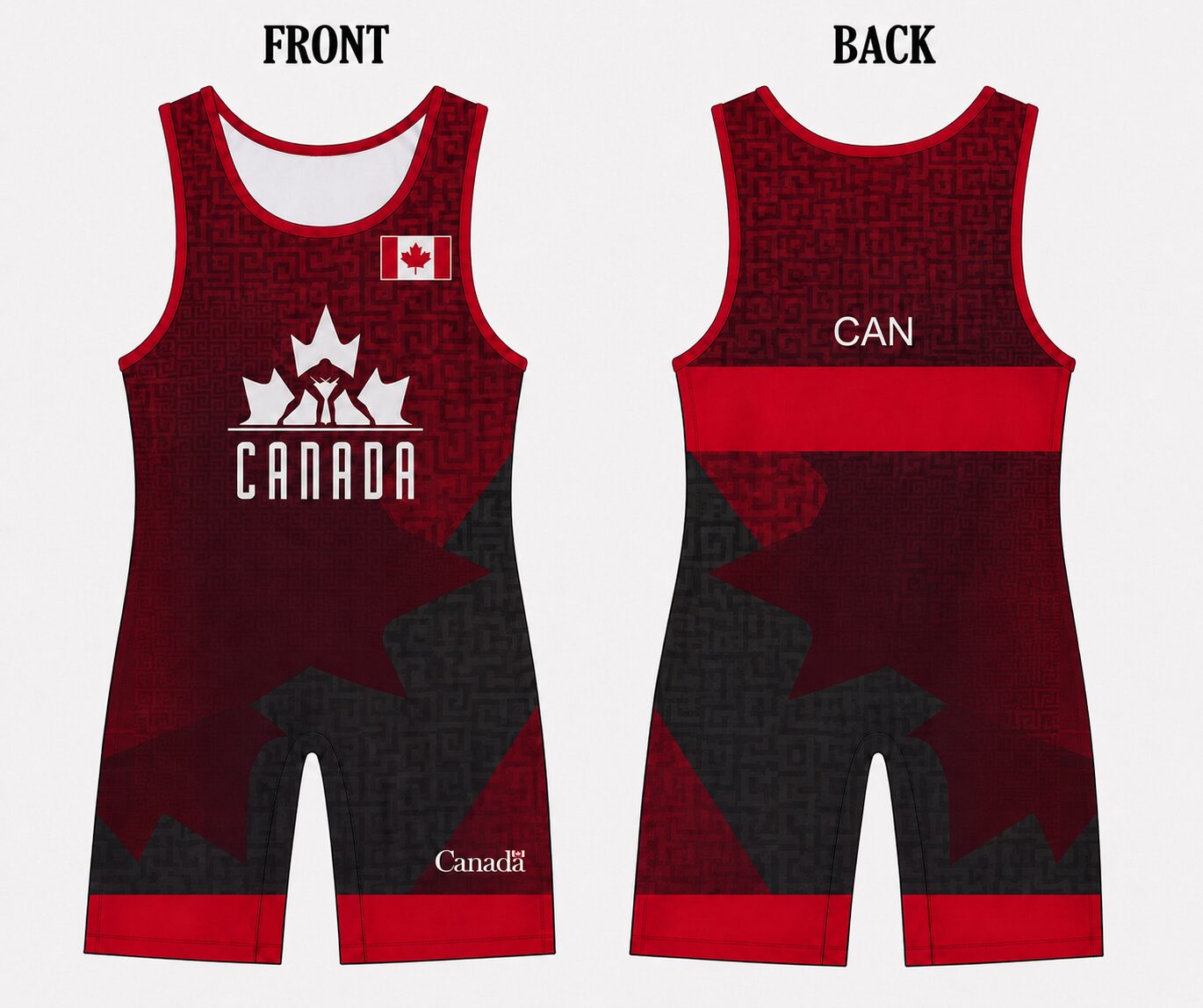 Canada Maple Wrestling Singlet