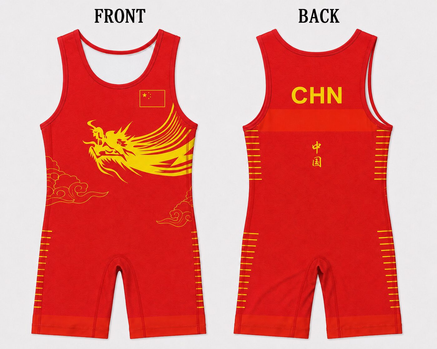China Imperial Dragon Wrestling Singlet