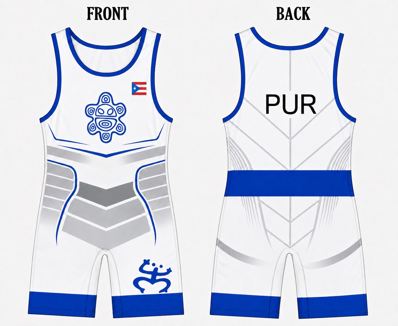 Puerto Rico Atlántico Wrestling Singlet