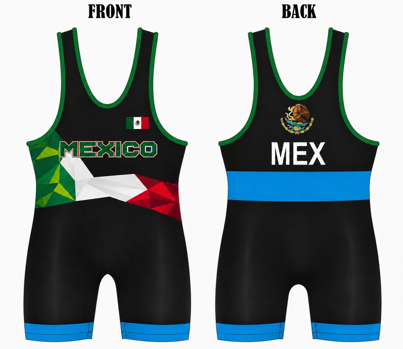 Mexico Heritage Wrestling Singlet