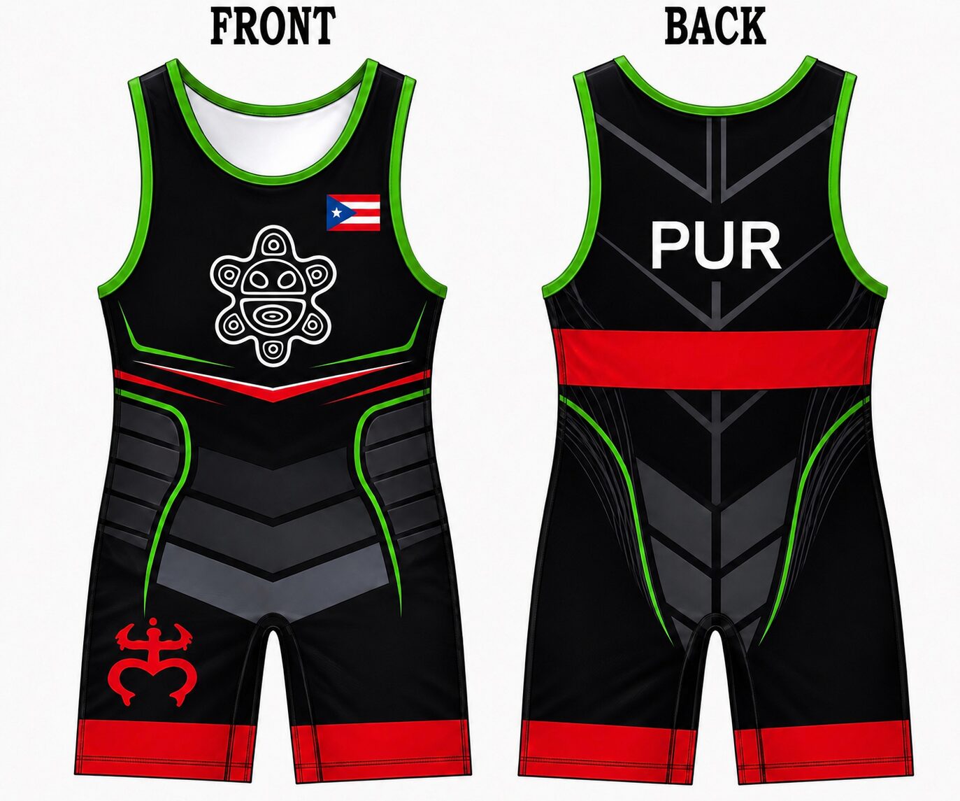 Puerto Rico Taíno Wrestling Singlet