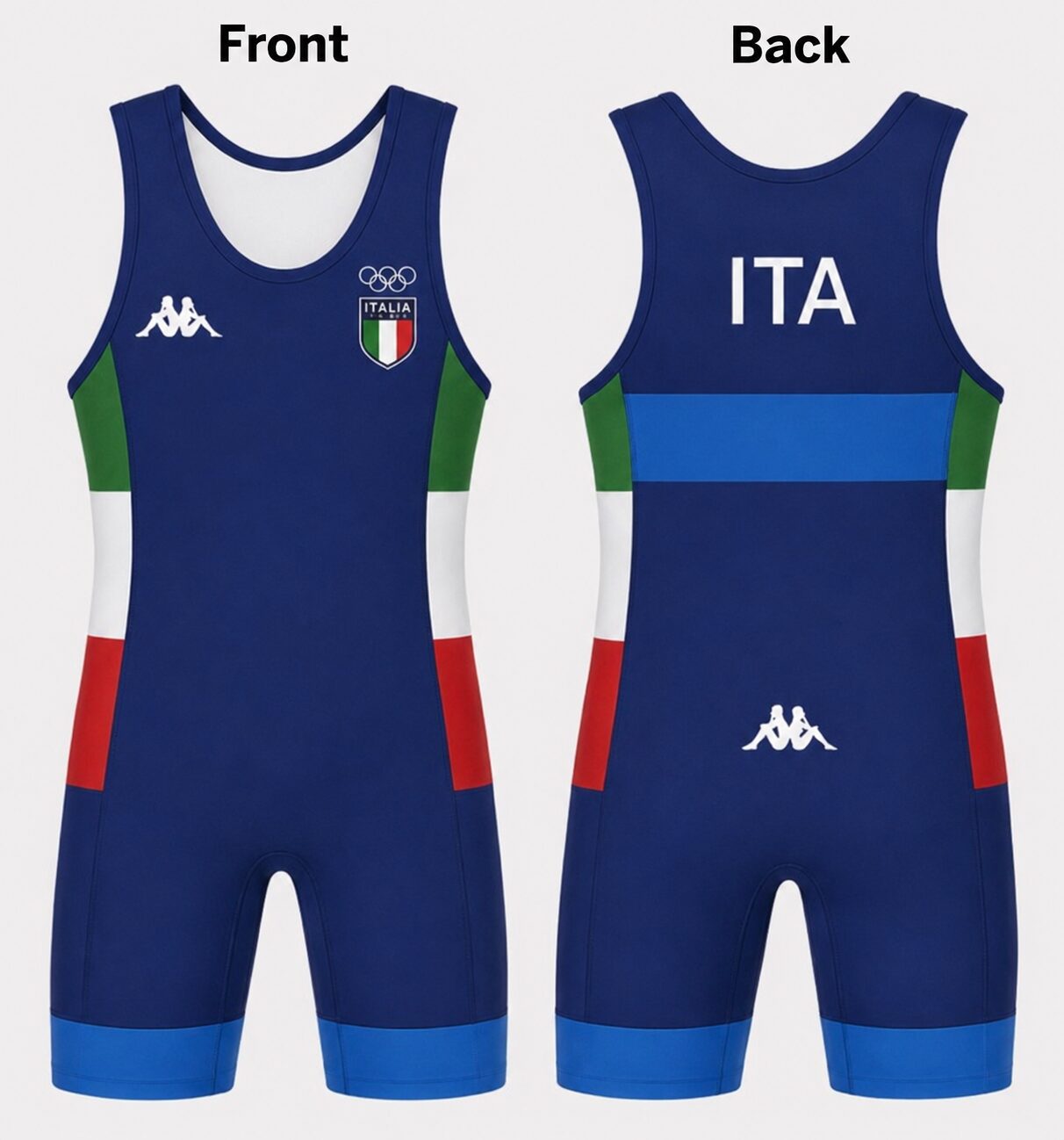 Italy Azzurri Wrestling Singlet