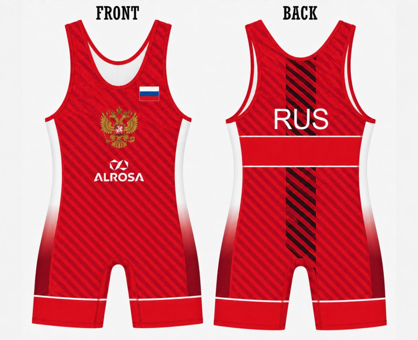 Russia Red Wrestling Singlet