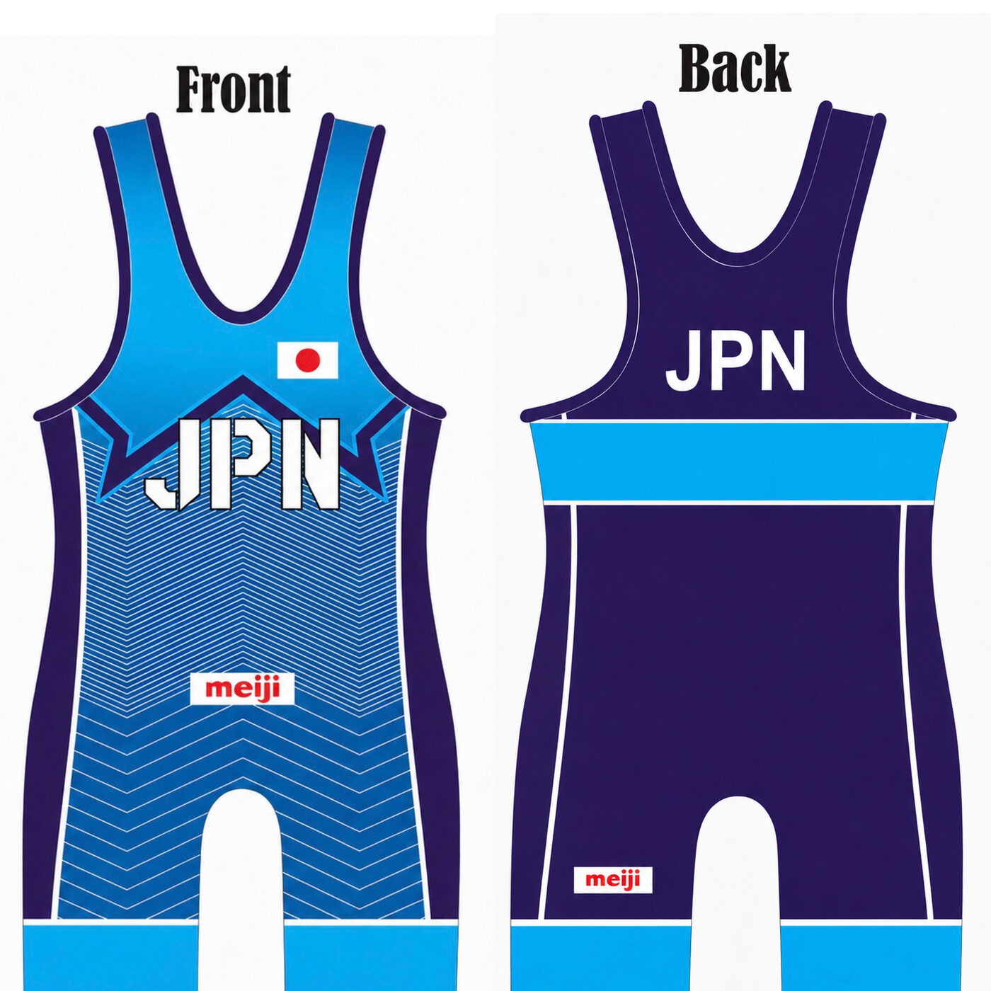 Japan Blue Line Wrestling Singlet